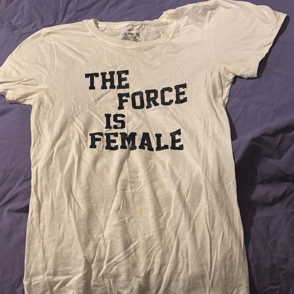 Nike White Graphic Tee - The Force Is Female